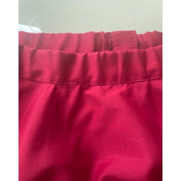 Vintage Maroon Square Dancing Skirt - Ruffle Trim, Size M - Picture 9 of 10